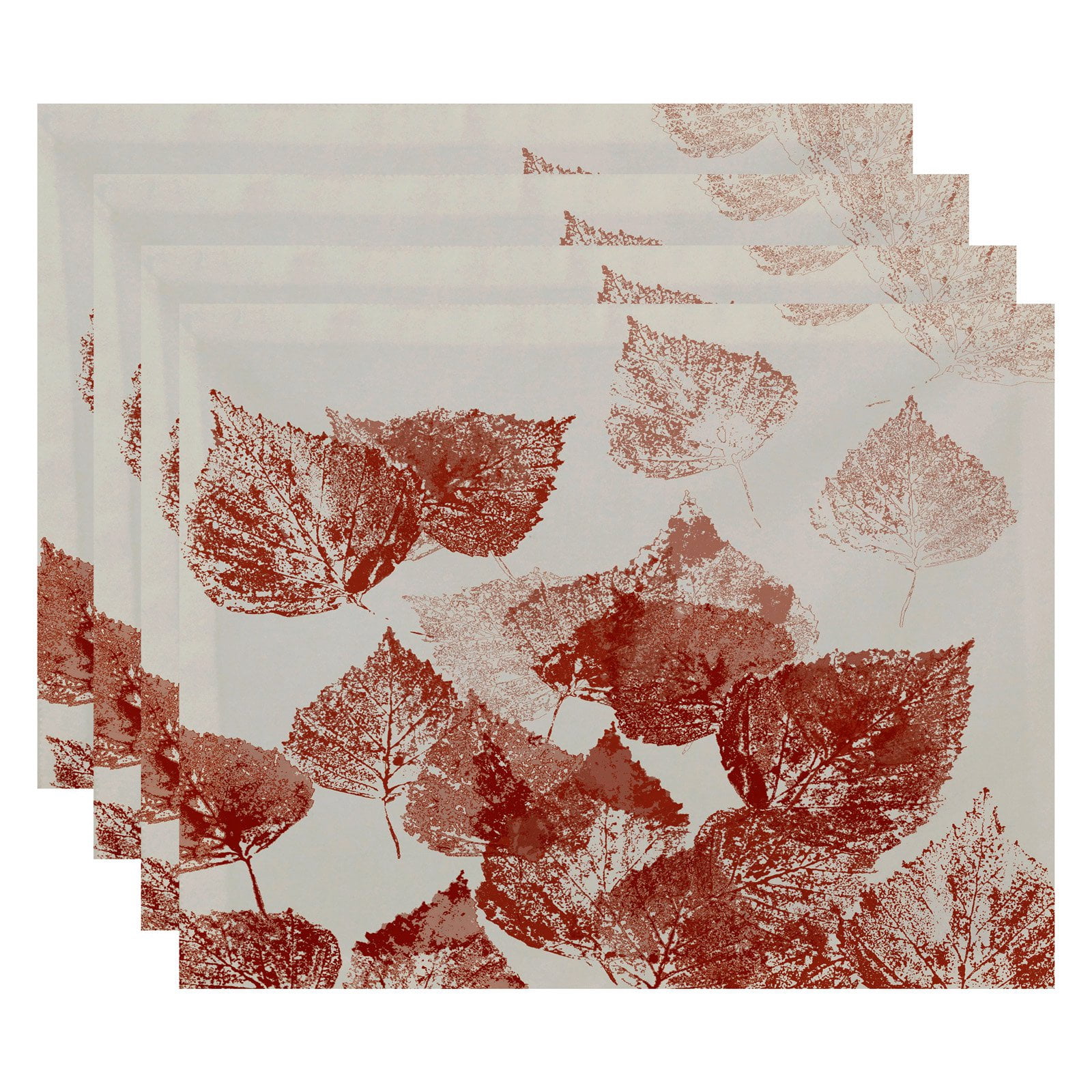 Simply Daisy 18" x 14" Fall Memories Floral Print Placemats, Set of 4