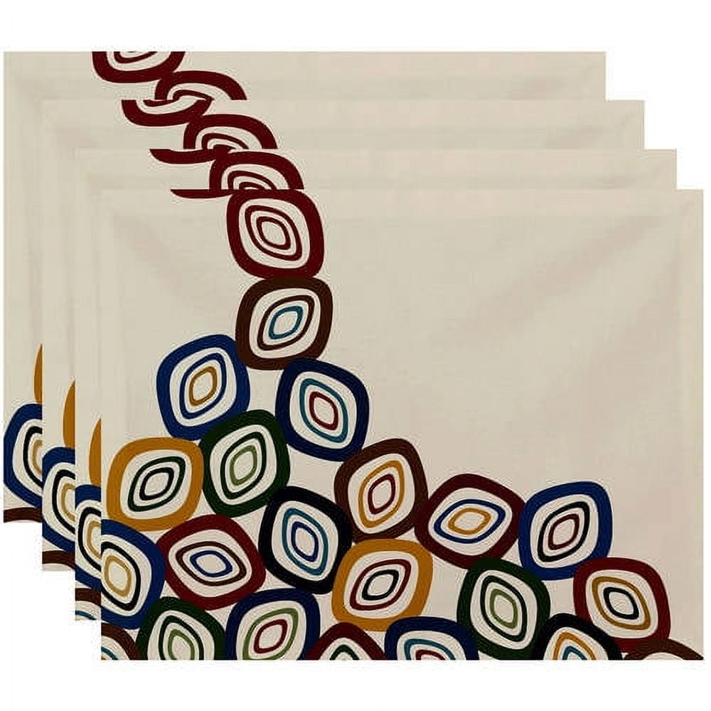 Simply Daisy 18" x 14" Falling Leaves Geometric Print Placemat