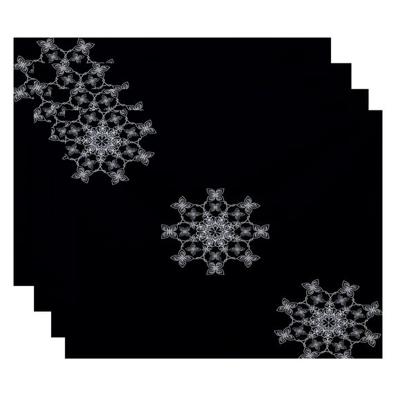 Simply Daisy 18" x 14" Falling Snow Geometric Print Placemat