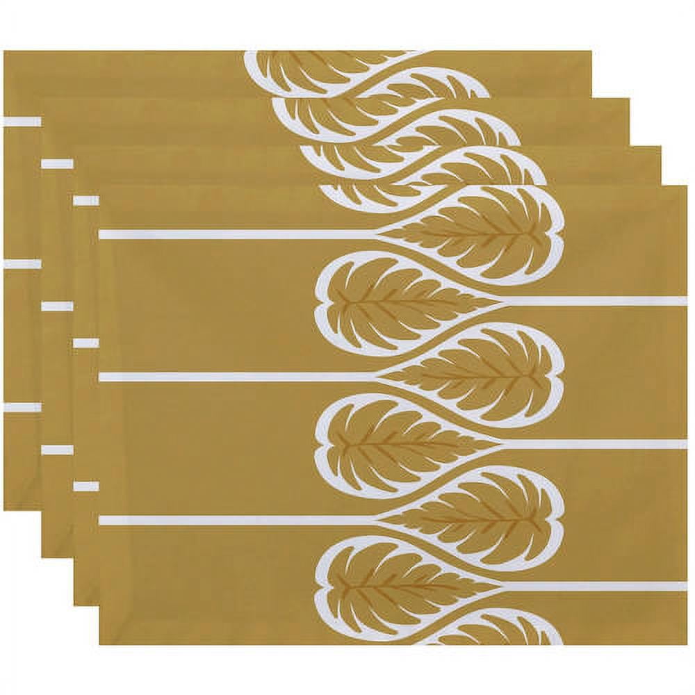 Simply Daisy 18" x 14" Fern 1 Floral Print Placemats, Set of 4