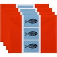 thumbnail image 1 of Simply Daisy 18" x 14" Fish Chips Animal Print Placemat, Set of 4, 1 of 5