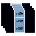 thumbnail image 1 of Simply Daisy 18" x 14" Fish Chips Animal Print Placemat, Set of 4, 1 of 5