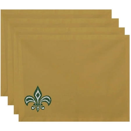 Simply Daisy 18" x 14" Fleur de Lis Ikat Print Placemat