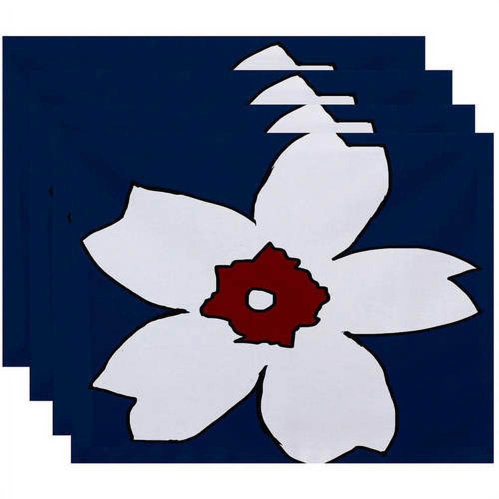 Simply Daisy 18" x 14" Floral Print Placemats, Set of 4