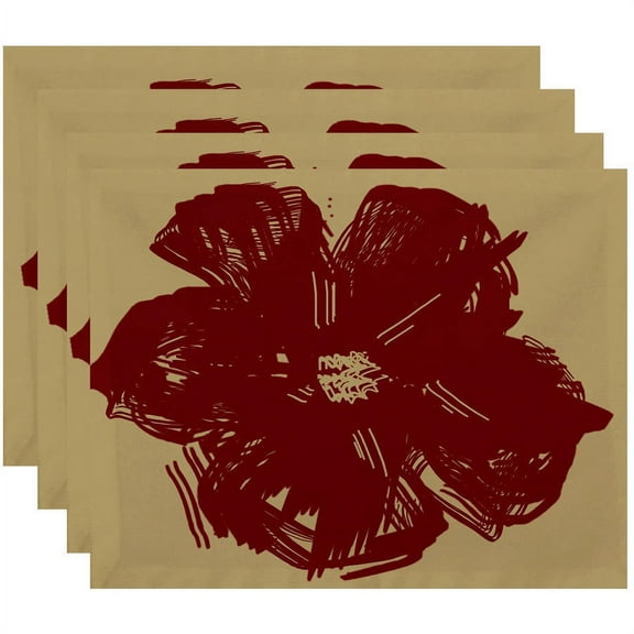 Simply Daisy 18" x 14" Floral Print Placemats, Set of 4