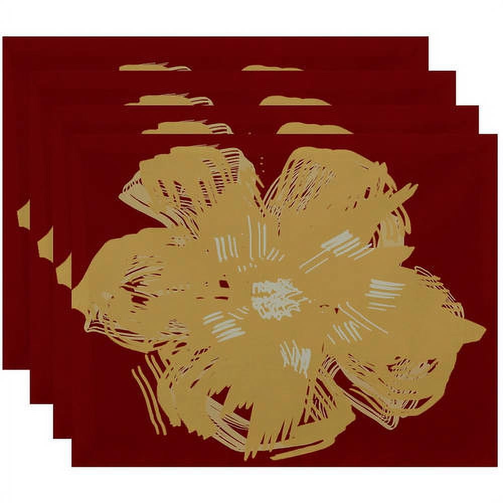 Simply Daisy 18" x 14" Floral Print Placemats, Set of 4
