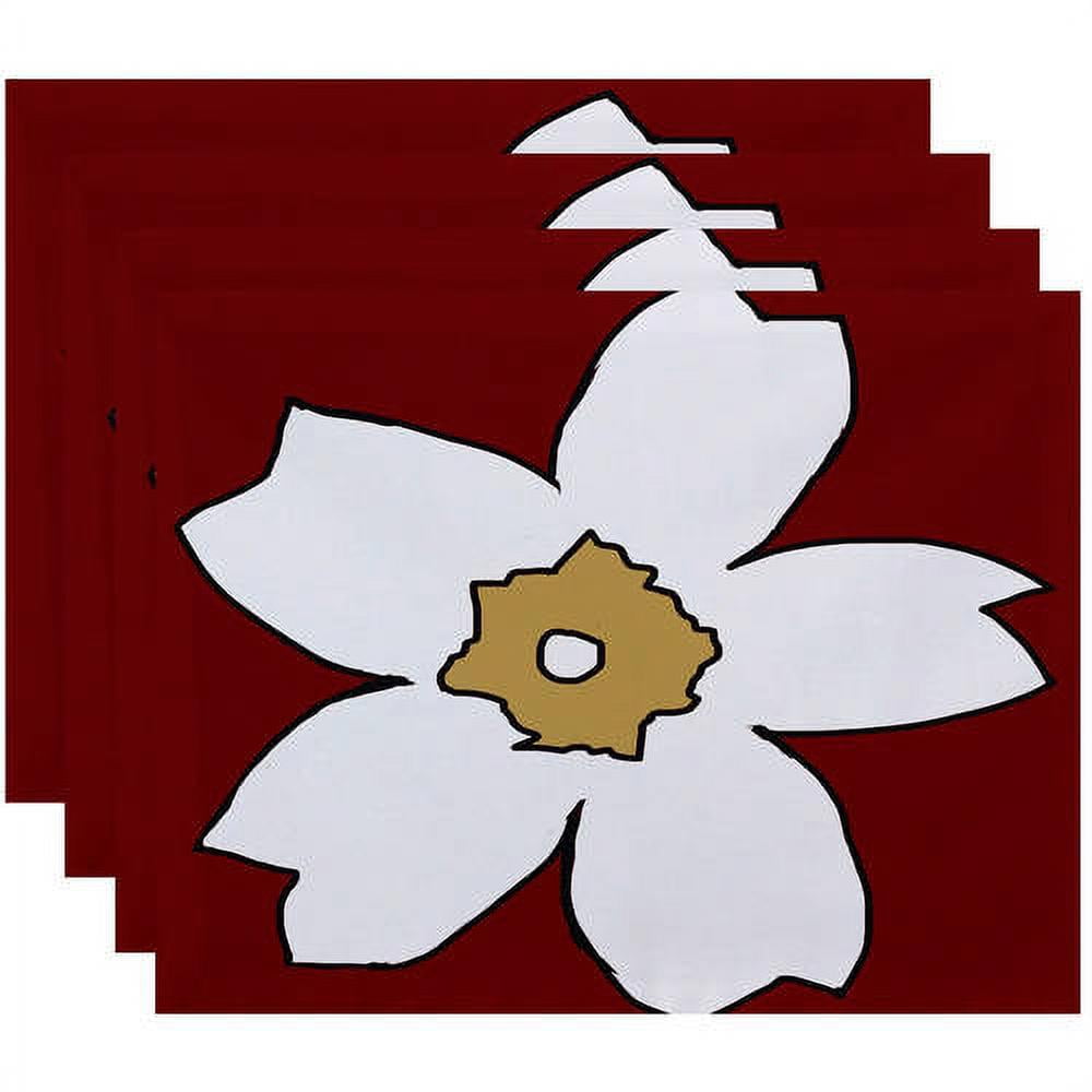 Simply Daisy 18" x 14" Floral Print Placemats, Set of 4
