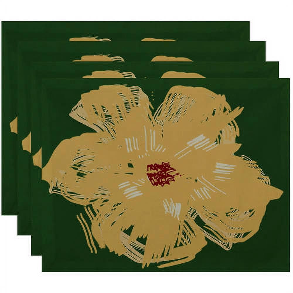 Simply Daisy 18" x 14" Floral Print Placemats, Set of 4