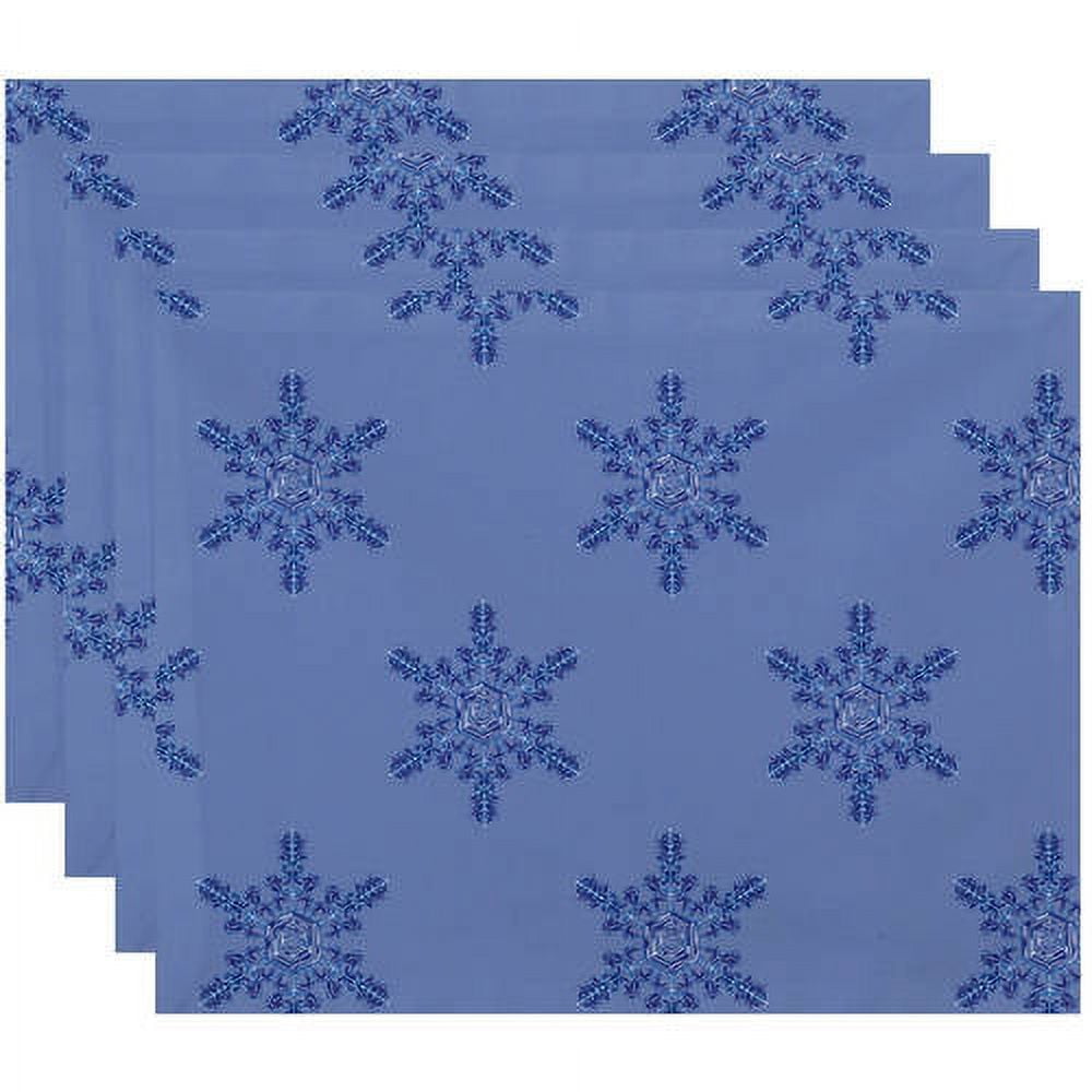Simply Daisy 18" x 14" Flurries Holiday Print Placemat