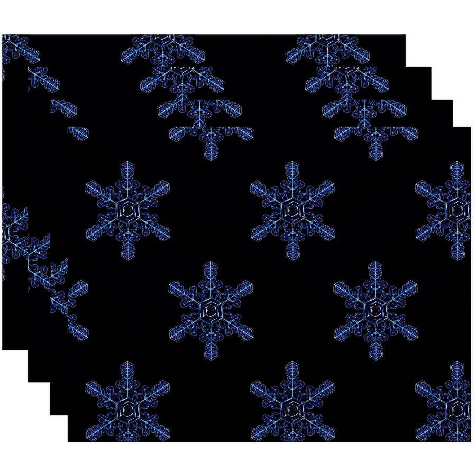 Simply Daisy 18" x 14" Flurries Holiday Print Placemat