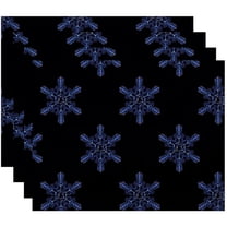 Simply Daisy 18" x 14" Flurries Holiday Print Placemat