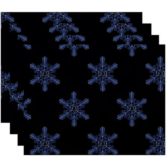 Simply Daisy 18" x 14" Flurries Holiday Print Placemat