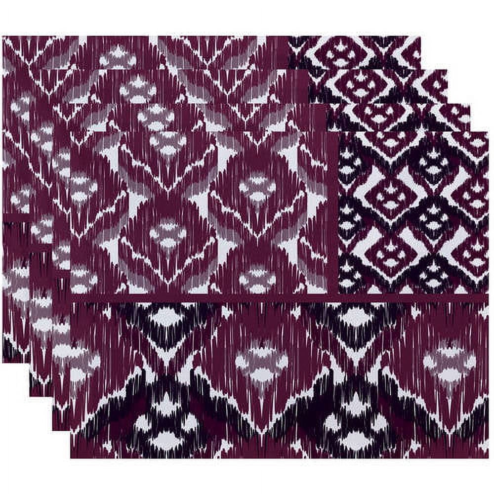 Simply Daisy 18" x 14" Free Spirit Geometric Print Placemats, Set of 4