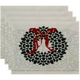 thumbnail image 1 of Simply Daisy 18" x 14" Gate Wreath Floral Print Placemats, Set of 4, 1 of 2