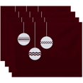 thumbnail image 1 of Simply Daisy 18" x 14" Geo-Bulbs Holiday Print Placemats, Set of 4, 1 of 1