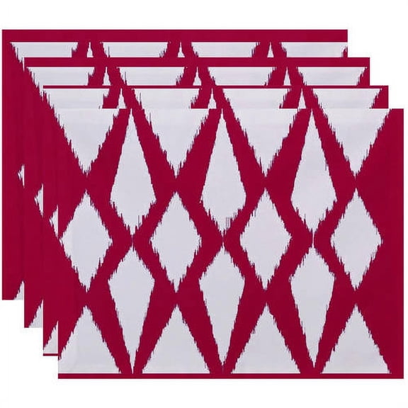 Simply Daisy 18" x 14" Geometric Decorative Placemats, Set of 4