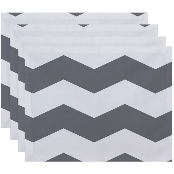 Simply Daisy 18" x 14" Geometric Decorative Placemats, Set of 4