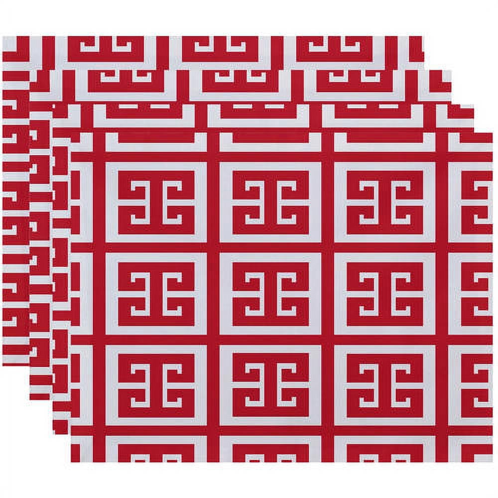 Simply Daisy 18" x 14" Geometric Decorative Placemats, Set of 4