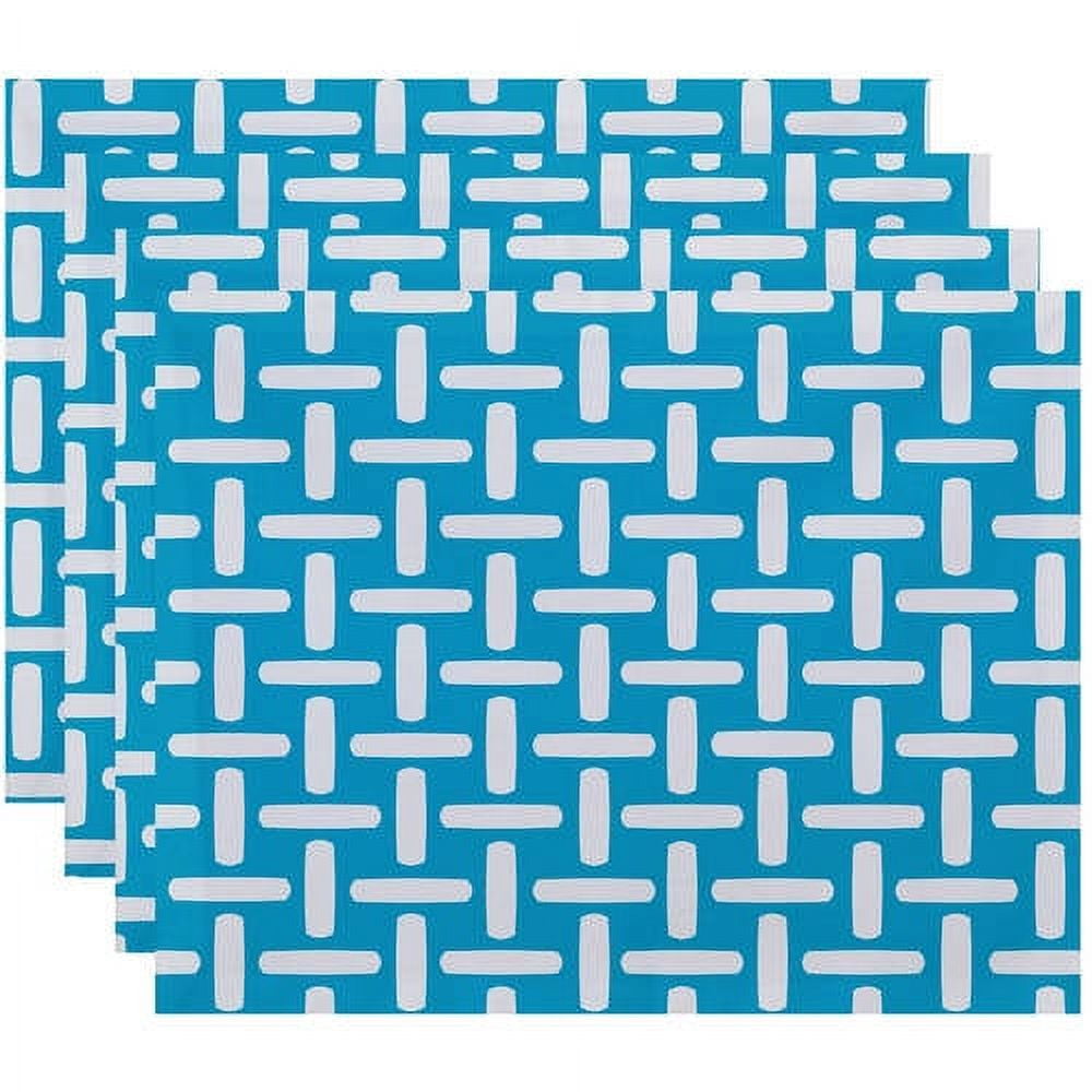 Simply Daisy 18" x 14" Geometric Decorative Placemats, Set of 4
