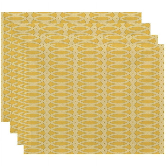 Simply Daisy 18" x 14" Geometric Decorative Placemats, Set of 4