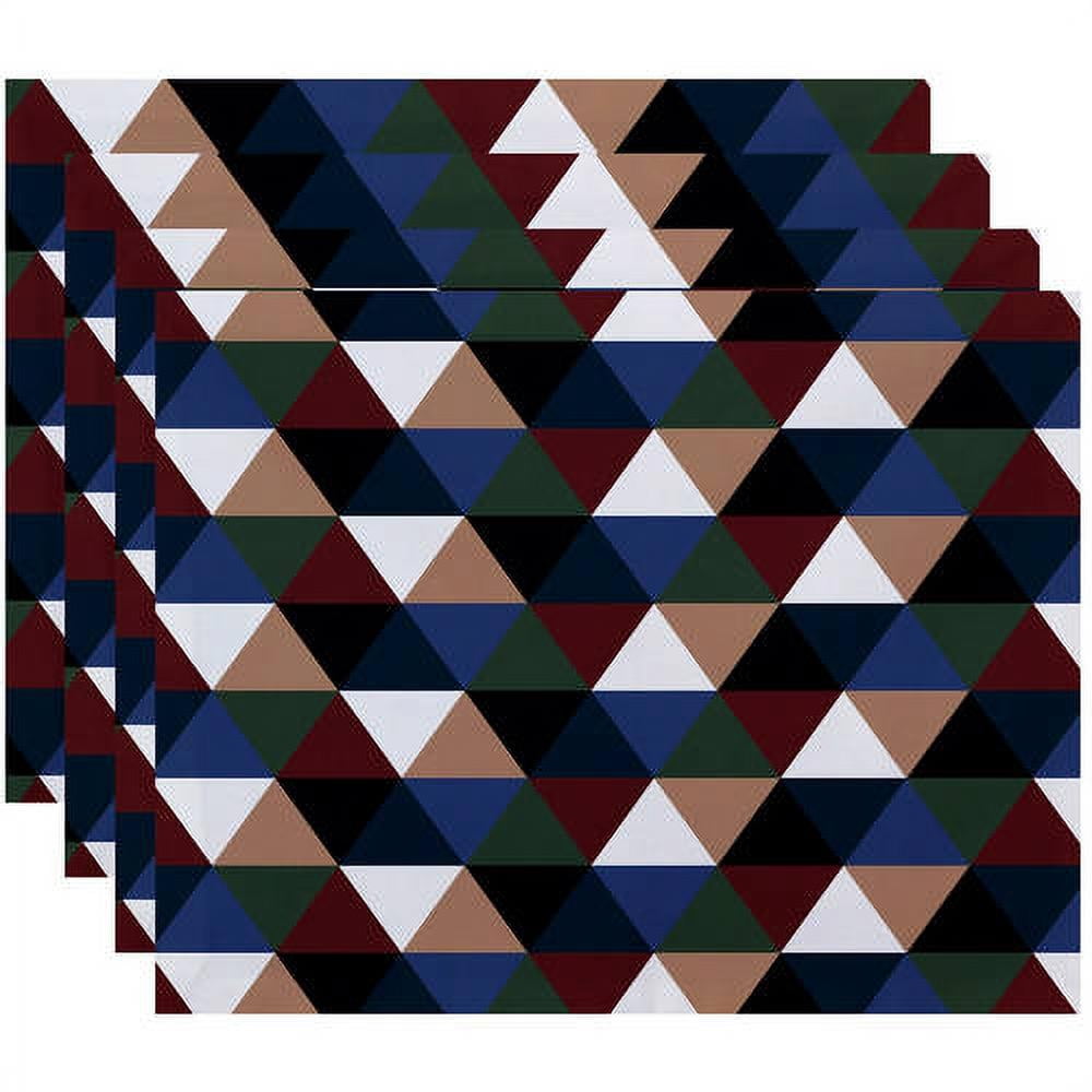 Simply Daisy 18" x 14" Geometric Decorative Placemats, Set of 4