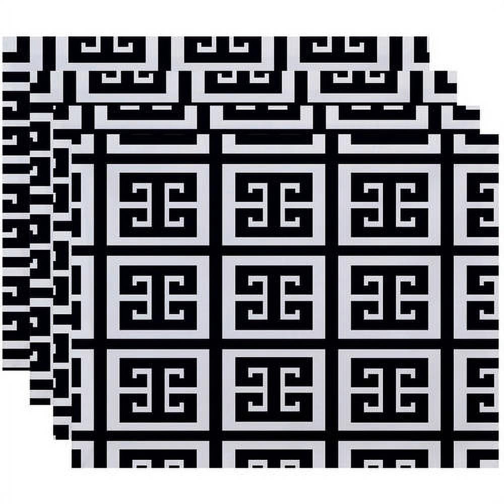 Simply Daisy 18" x 14" Geometric Decorative Placemats, Set of 4