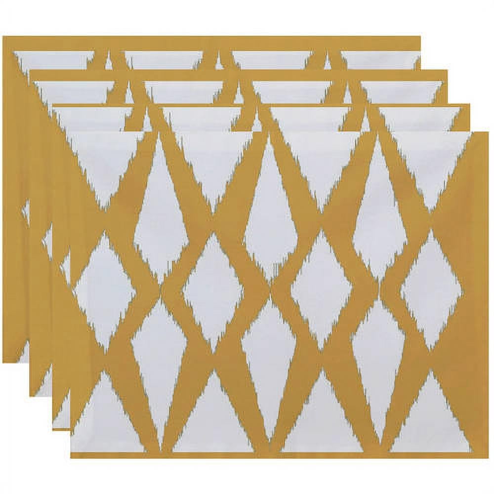 Simply Daisy 18" x 14" Geometric Decorative Placemats, Set of 4