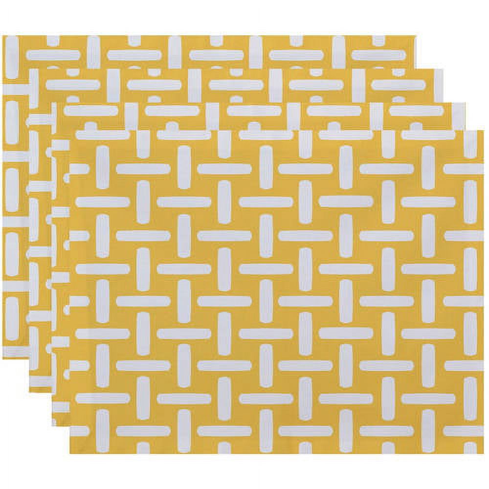 Simply Daisy 18" x 14" Geometric Decorative Placemats, Set of 4