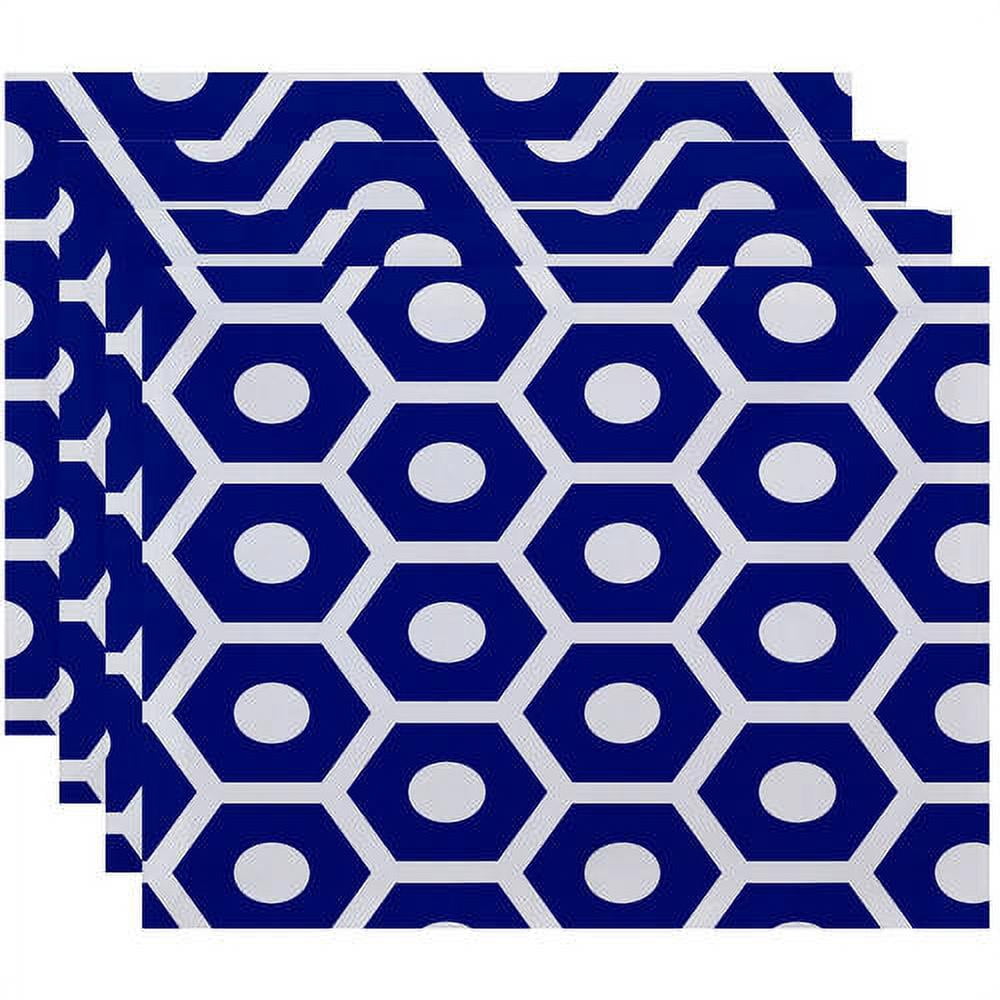 Simply Daisy 18" x 14" Geometric Decorative Placemats, Set of 4