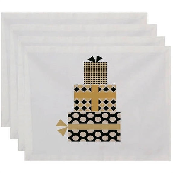 Simply Daisy 18" x 14" Gift Wrapped Geometric Print Placemat
