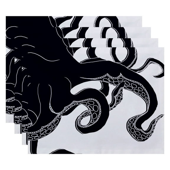 Simply Daisy 18" x 14" Gus Animal Print Placemat, Set of 4