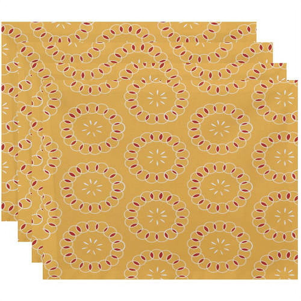 Simply Daisy 18" x 14" Happiness Is… Floral Print Placemats, Set of 4