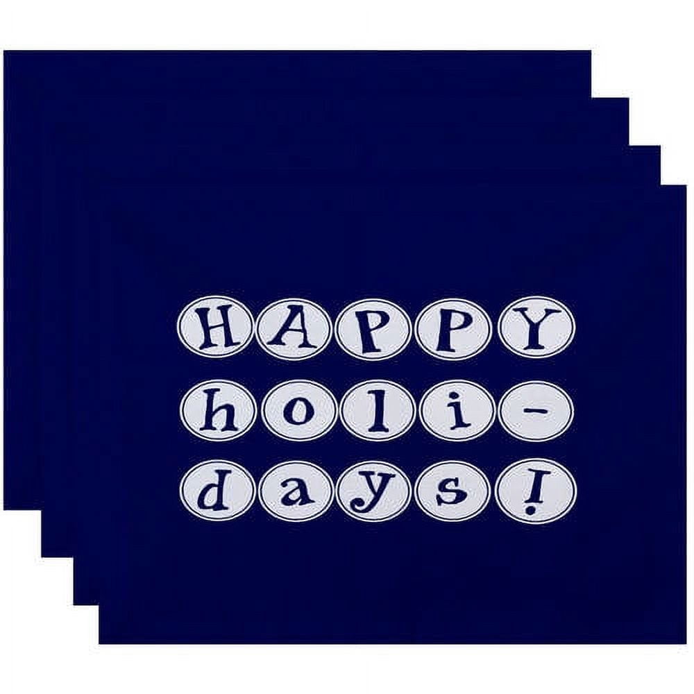 Simply Daisy 18" x 14" Happy Holidays Word Print Placemat