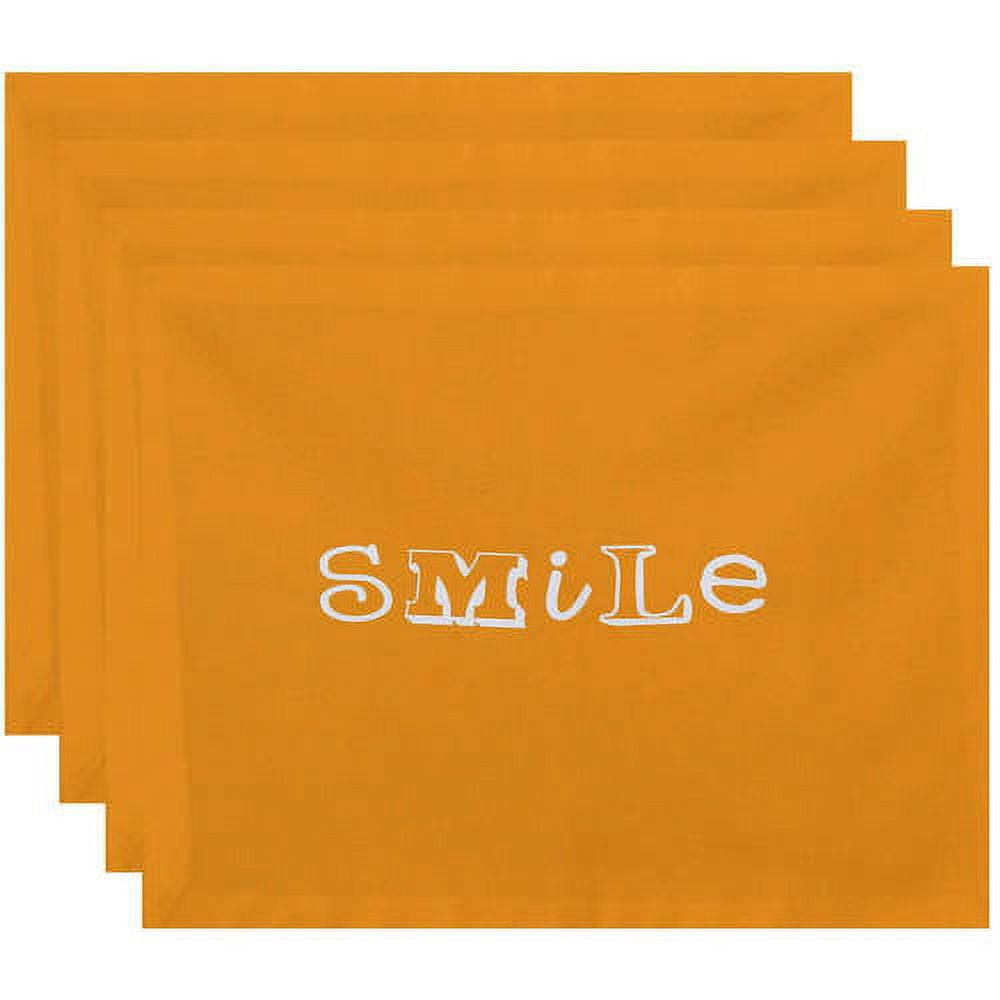 Simply Daisy 18" x 14" Happy Smile Word Print Placemat