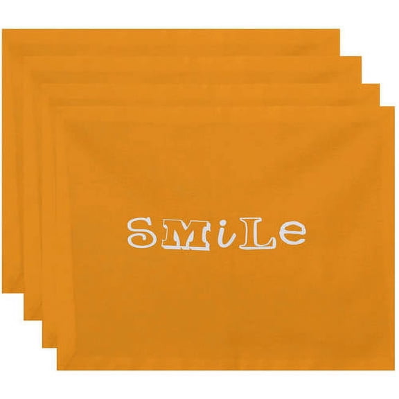 Simply Daisy 18" x 14" Happy Smile Word Print Placemat