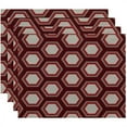 thumbnail image 1 of Simply Daisy 18" x 14" Hex Appeal Geometric Print Placemats, Set of 4, 1 of 1