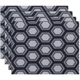 thumbnail image 1 of Simply Daisy 18" x 14" Hex Appeal Geometric Print Placemats, Set of 4, 1 of 1
