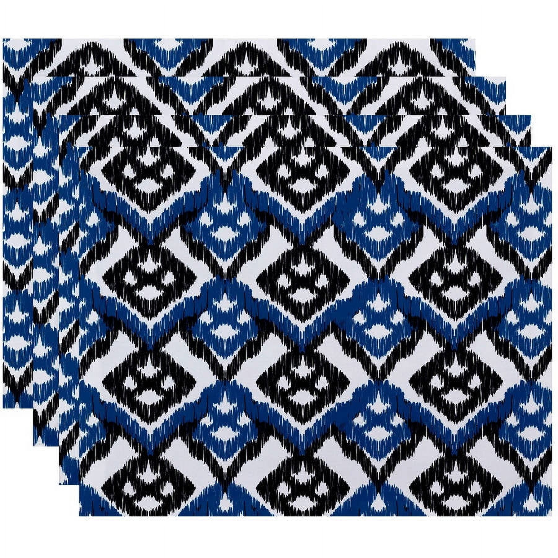 Simply Daisy 18" x 14" Hipster Geometric Print Placemats, Set of 4