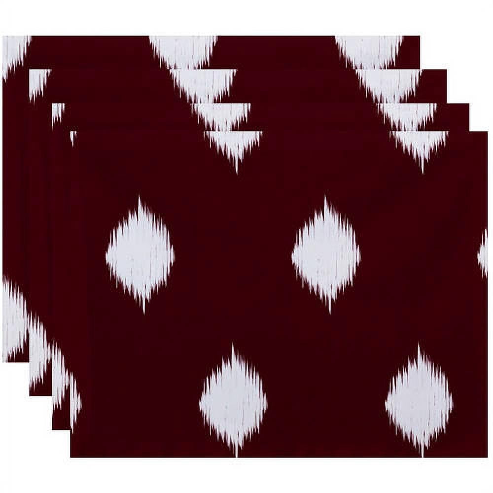 Simply Daisy 18" x 14" Hol-I-Kat Holiday Ikat Print Placemat