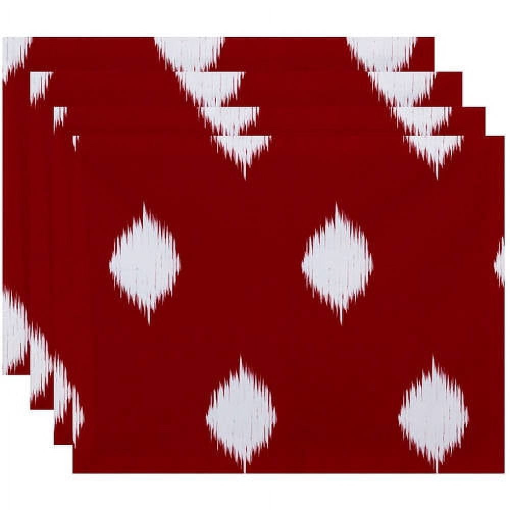 Simply Daisy 18" x 14" Hol-I-Kat Holiday Ikat Print Placemat