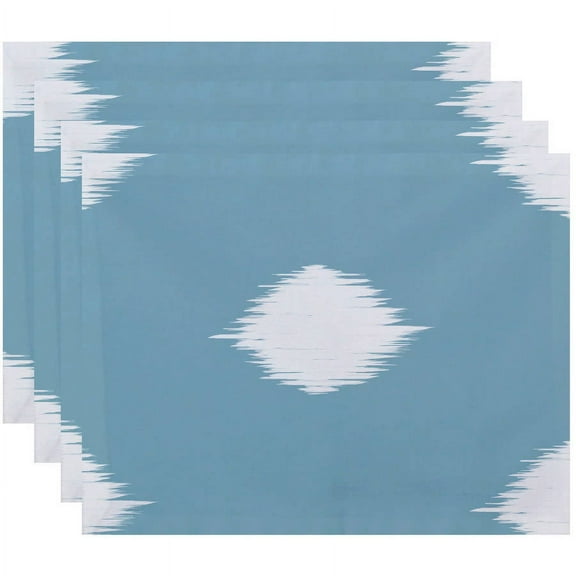 Simply Daisy 18" x 14" Hol-I-Kat Holiday Ikat Print Placemats, Set of 4