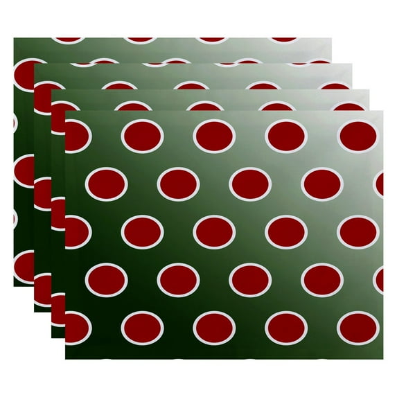 Simply Daisy 18" x 14" Holiday Bubbly Geometric Print Placemats, Set of 4
