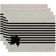 thumbnail image 1 of Simply Daisy 18" x 14" Holly Stripe Holiday Stripe Print Placemat, 1 of 1