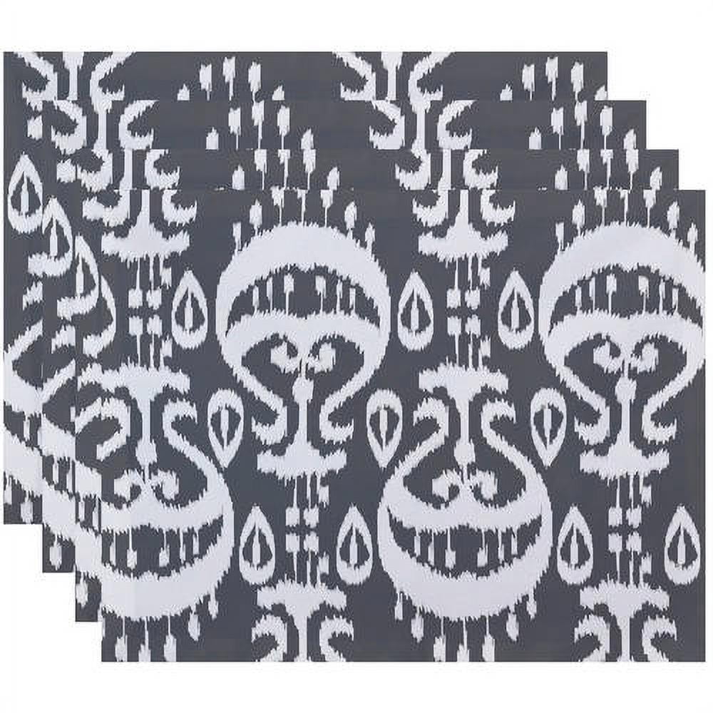 Simply Daisy 18" x 14" Ikat Geometric Print Placemats, Set of 4