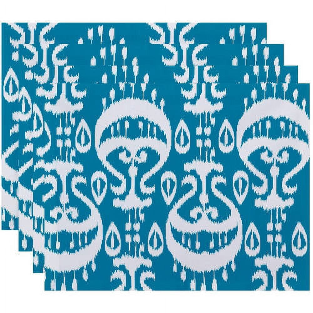 Simply Daisy 18" x 14" Ikat Geometric Print Placemats, Set of 4