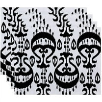 Simply Daisy 18" x 14" Ikat Geometric Print Placemats, Set of 4