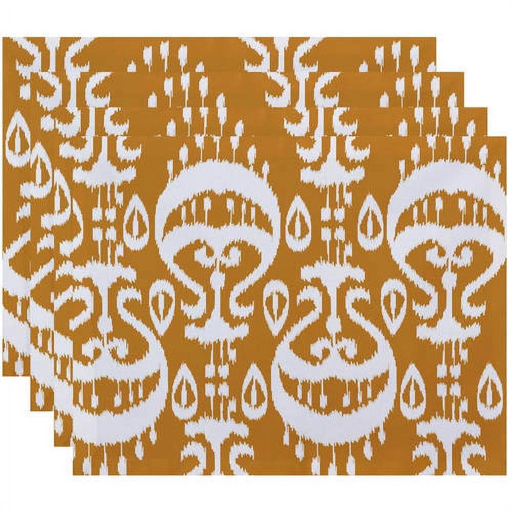 Simply Daisy 18" x 14" Ikat Geometric Print Placemats, Set of 4