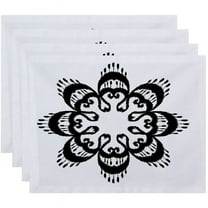 Simply Daisy 18" x 14" Ikat Mandala Geometric Print Placemats, Set of 4