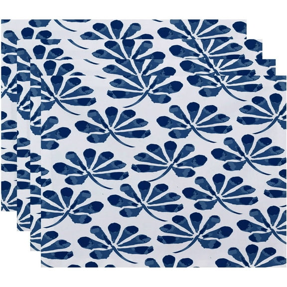 Simply Daisy 18" x 14" Ina Floral Print Placemat (Set of 4)