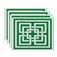 thumbnail image 1 of Simply Daisy, 18 x 14 Inch, Greek New Key, Geometric Print Placemat (Set of 4), Green, 1 of 2